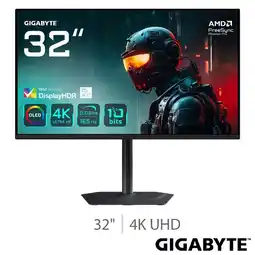 Costco Gigabyte 32 Inch 4K Ultra HD 165Hz OLED Gaming Monitor, MO32U offer
