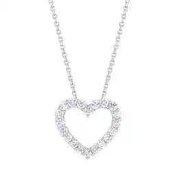 Costco 0.50ctw Round Brilliant Cut Diamond Heart Pendant 14ct White Gold offer