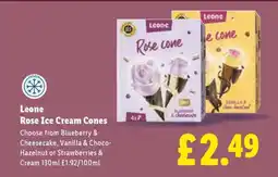 Lidl Leone Rose Ice Cream Cones offer