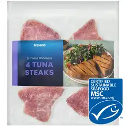 Iceland Iceland 4 Tuna Steaks 400g offer