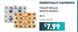 Bestway ESSENTIALLY CATERING Toilet rolls- white/honey offer