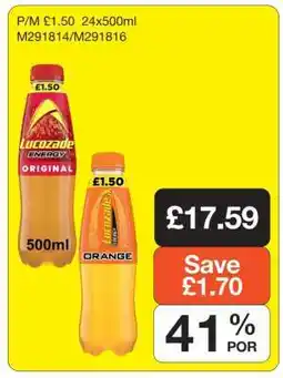 Makro Lucozade Energy 500ml offer