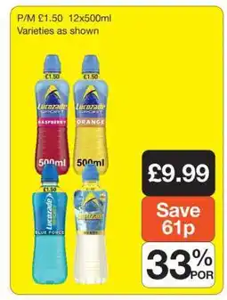 Makro Lucozade Sport 12x500ml offer