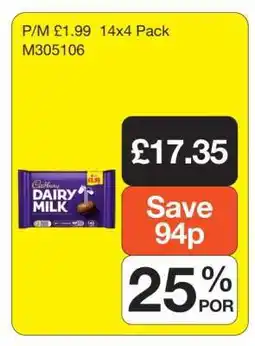 Makro Cadbury Dairy Milk offer