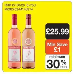 Makro Barefoot White Zinfandel & Pink Moscato offer