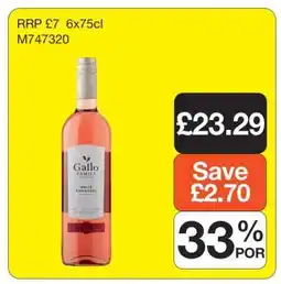 Makro Gallo Family White Zinfandel offer