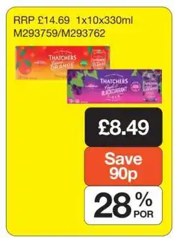 Makro Thatchers Blood Orange & Blackcurrant Cider offer