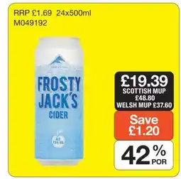 Makro Frosty Jack's Cider offer