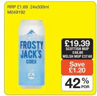 Makro Frosty Jack's Cider offer