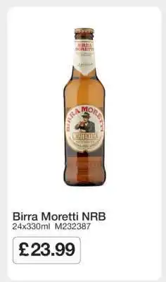 Makro Birra Moretti NRB offer