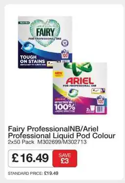 Makro Fairy ProfessionalNB/Ariel Professional Liquid Pod Colour offer