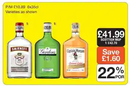 Makro Smirnoff Vodka, Gordon's Gin, Captain Morgan Spiced Gold offer