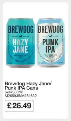 Makro Brewdog Hazy Jane/Punk IPA Cans offer