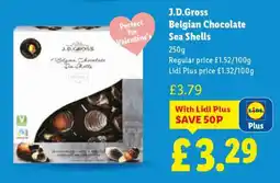 Lidl J. D. Gross Belgian Chocolate Sea Shells offer