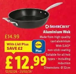 Lidl SilverCrest Aluminium Wok offer