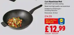 Lidl Cast Aluminium Wok offer