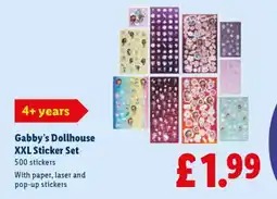Lidl Gabby’s Dollhouse XXL Sticker Set offer