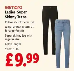 Lidl esMara Ladies’ Super Skinny Jeans offer
