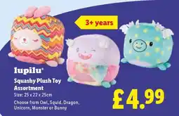 Lidl lupilu Squashy Plush Toy Assortment offer