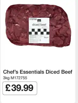 Booker Wholesale Chef's Essentials Diced Beef offer