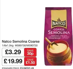 Booker Wholesale Natco Semolina Coarse offer