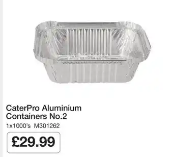CaterPro Aluminium Containers No.2