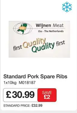 Booker Wholesale Standard Pork Spare Ribs offer