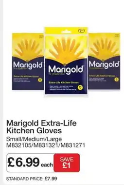 Booker Wholesale Marigold Extra-Life Kitchen Gloves offer