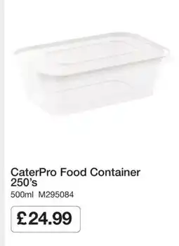 Booker Wholesale CaterPro Food Container 250's offer