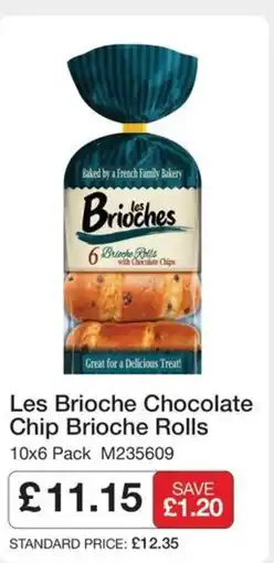 Booker Wholesale Les Brioche Chocolate Chip Brioche Rolls offer