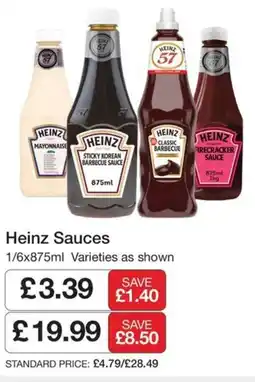 Booker Wholesale Heinz Sauces offer