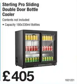 Booker Wholesale Sterling Pro Sliding Double Door Bottle Cooler offer