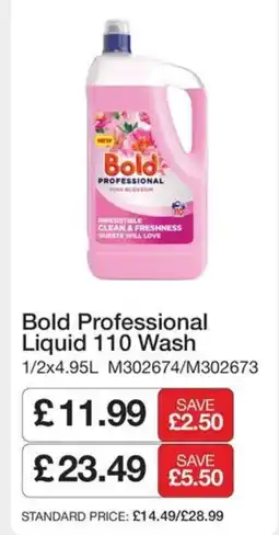 Booker Wholesale Bold Professional Liquid 110 Wash offer