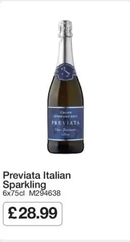 Booker Wholesale Previata Italian Sparkling offer