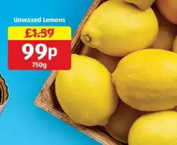 Aldi Unwaxed Lemons offer