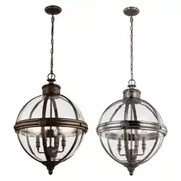Costco Feiss Adams 4 Light Pendant Chandelier in 2 Finishes offer