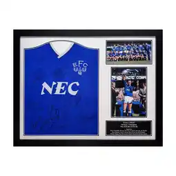 Costco Everton Signed Framed 1987 Champions Football Shirt Signed by Players offer
