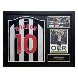 Costco Anthony Gordon Signed Framed Newcastle United Football Shirt offer