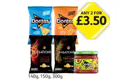 Londis Doritos Cool Original, Tangy Cheese, Mild Salsa, Sensations Thai Sweet Chilli, Chicken offer