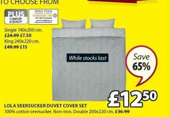JYSK Lola Seersucker Duvet Cover Set offer