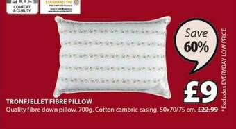 JYSK Tronfjellet Fibre Pillow offer