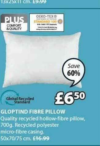 JYSK Gloptind Fibre Pillow offer