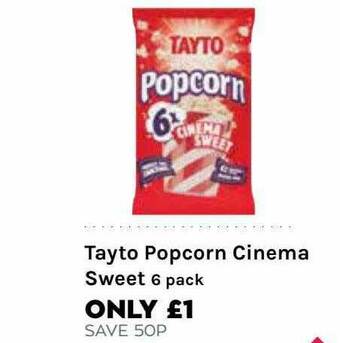 Mace Tayto Popcorn Cinema Sweet 6 Pack offer