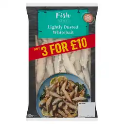 Iceland The Fish Market Lightly Dusted Whitebait 500g offer
