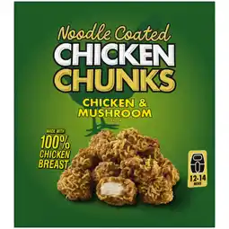 Iceland Iceland Noodle Coated Chicken Chunks Chicken & Mushroom Flavou 500g offer