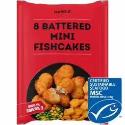 Iceland Iceland 8 (Approx.) Battered Mini Fishcakes 200g offer