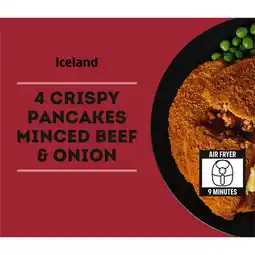 Iceland Iceland 4 Crispy Pancakes Minced Beef & Onion 250g offer