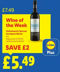 Lidl Stellenbosch Cabernet Sauvignon Merlot offer
