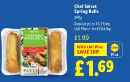 Lidl Chef Select Spring Rolls offer