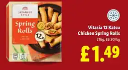 Lidl Vitasia 12 Katsu Chicken Spring Rolls offer